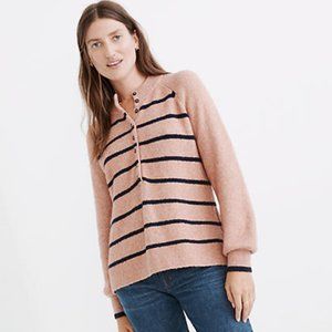 Madewell Pembury Henley Mockneck Sweater in Stripe